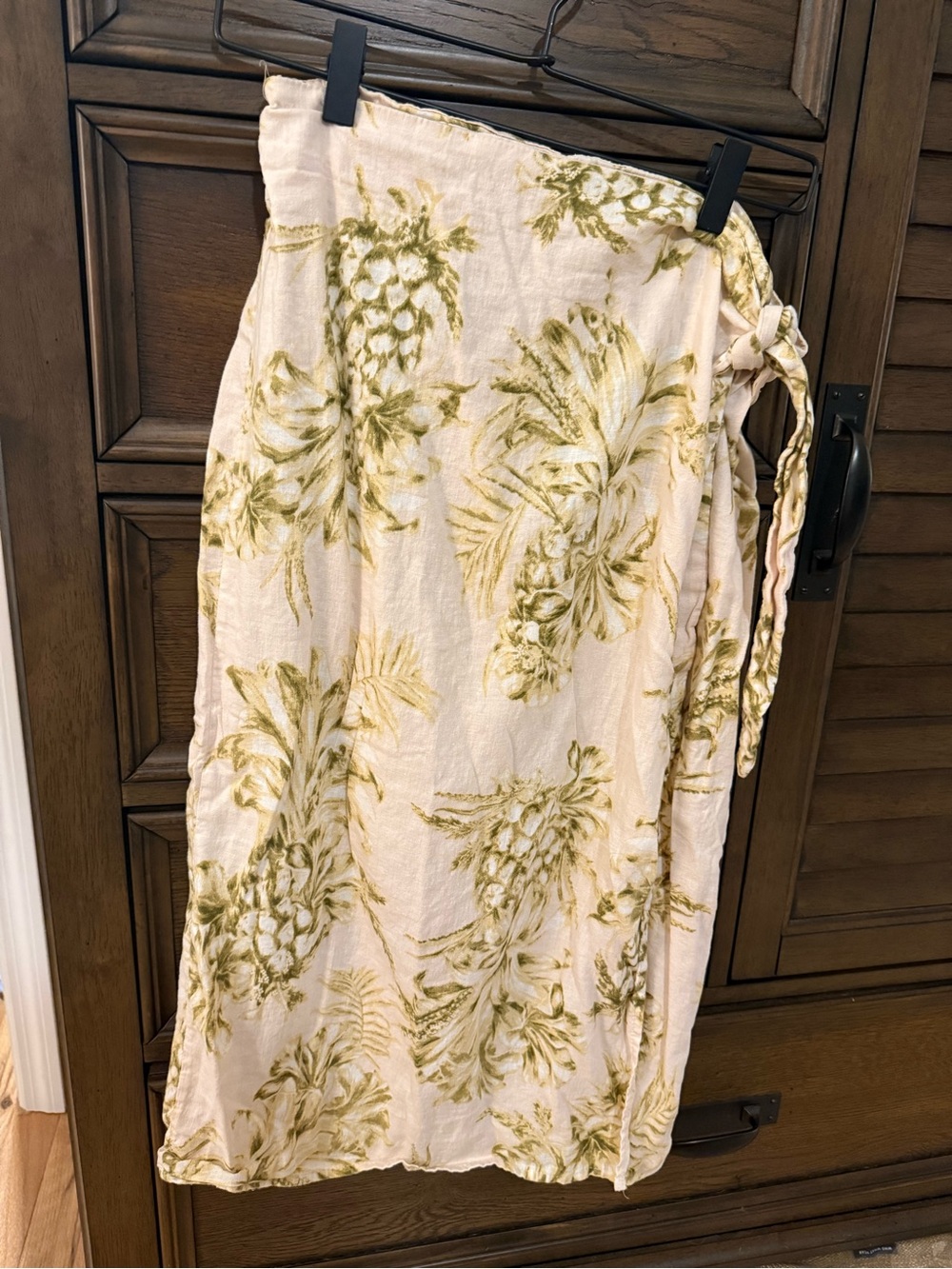 Beige Tropical Wrap Skirt with Print - Women